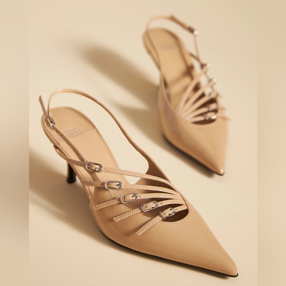 NWT Jeffrey Campbell Lash 2 Heels Nude - Picture 1 of 11